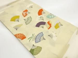 扇子模様織出し名古屋帯